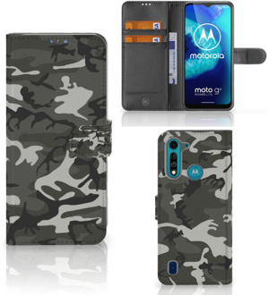 B2Ctelecom Motorola G8 Power Lite Telefoon Hoesje Cadeau voor hem Army Light