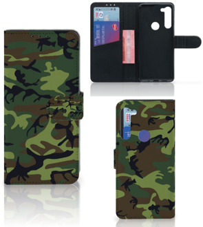 B2Ctelecom Motorola G8 Power Portemonnee hoesje Army Dark