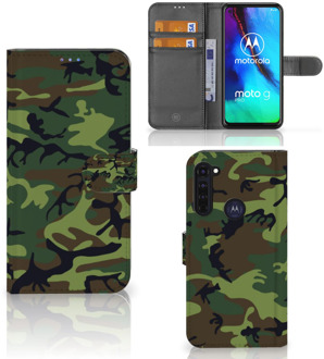 B2Ctelecom Motorola Moto G Pro Portemonnee hoesje Army Dark