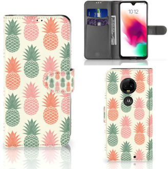 B2Ctelecom Motorola Moto G7 | G7 Plus Bookcase Hoesje Design Ananas