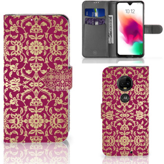 B2Ctelecom Motorola Moto G7 | G7 Plus Bookcase Hoesje Design Barok Pink