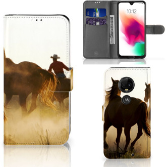 B2Ctelecom Motorola Moto G7 | G7 Plus Bookcase Hoesje Design Cowboy