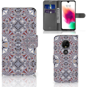 B2Ctelecom Motorola Moto G7 | G7 Plus Bookcase Hoesje Design Flower Tiles