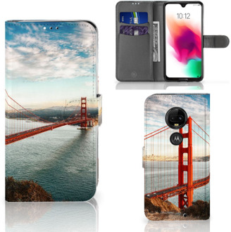 B2Ctelecom Motorola Moto G7 | G7 Plus Bookcase Hoesje Design Golden Gate Bridge