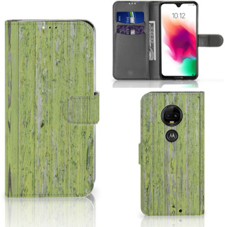 B2Ctelecom Motorola Moto G7 | G7 Plus Bookcase Hoesje Design Green Wood