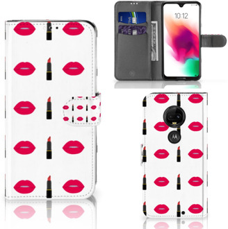 B2Ctelecom Motorola Moto G7 | G7 Plus Bookcase Hoesje Design Lipstick Kiss