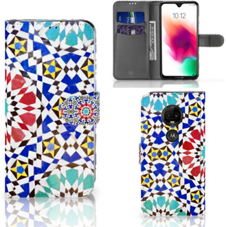 B2Ctelecom Motorola Moto G7 | G7 Plus Bookcase Hoesje Design Mozaïek