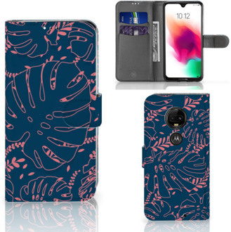 B2Ctelecom Motorola Moto G7 | G7 Plus Bookcase Hoesje Design Palm Leaves