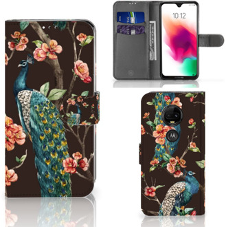 B2Ctelecom Motorola Moto G7 | G7 Plus Bookcase Hoesje Design Pauw met Bloemen