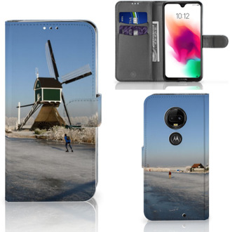 B2Ctelecom Motorola Moto G7 | G7 Plus Bookcase Hoesje Design Schaatsers