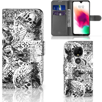 B2Ctelecom Motorola Moto G7 | G7 Plus Bookcase Hoesje Design Skulls Angel