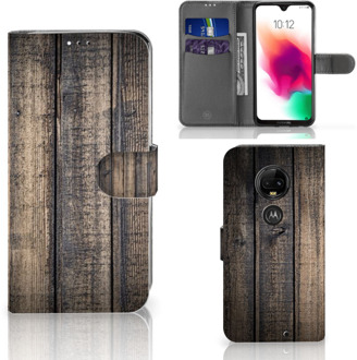 B2Ctelecom Motorola Moto G7 | G7 Plus Bookcase Hoesje Design Steigerhout