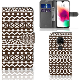 B2Ctelecom Motorola Moto G7 | G7 Plus Uniek Bookcase Hoesje Aztec Brown