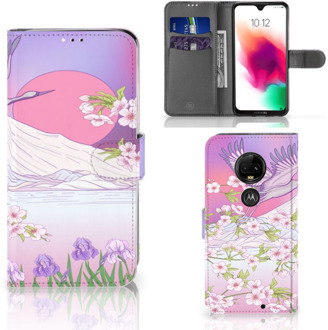 B2Ctelecom Motorola Moto G7 | G7 Plus Uniek Bookcase Hoesje Bird Flying