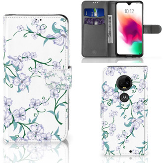 B2Ctelecom Motorola Moto G7 | G7 Plus Uniek Bookcase Hoesje Blossom White