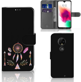 B2Ctelecom Motorola Moto G7 | G7 Plus Uniek Bookcase Hoesje Boho Dreamcatcher