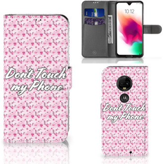 B2Ctelecom Motorola Moto G7 | G7 Plus Uniek Bookcase Hoesje Flowers Pink DTMP