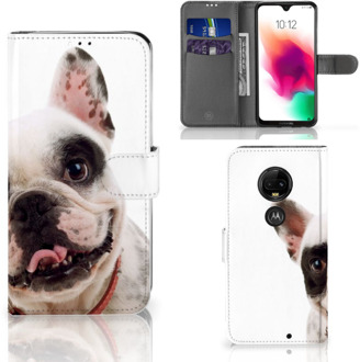 B2Ctelecom Motorola Moto G7 | G7 Plus Uniek Bookcase Hoesje Franse Bulldog