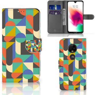 B2Ctelecom Motorola Moto G7 | G7 Plus Uniek Bookcase Hoesje Funky Retro