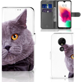 B2Ctelecom Motorola Moto G7 | G7 Plus Uniek Bookcase Hoesje Kat