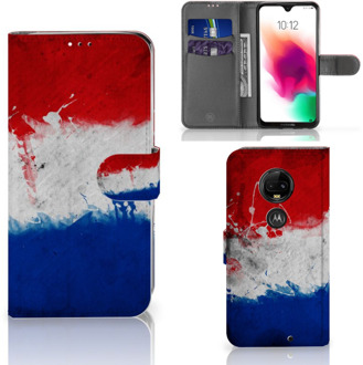 B2Ctelecom Motorola Moto G7 | G7 Plus Uniek Bookcase Hoesje Nederlandse Vlag