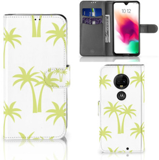 B2Ctelecom Motorola Moto G7 | G7 Plus Uniek Bookcase Hoesje Palmtrees