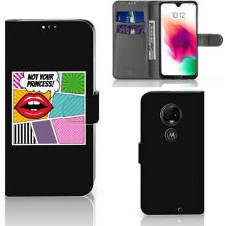 B2Ctelecom Motorola Moto G7 | G7 Plus Uniek Bookcase Hoesje Popart Princess