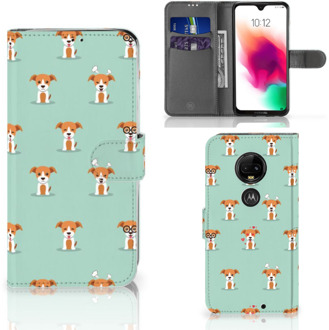 B2Ctelecom Motorola Moto G7 | G7 Plus Uniek Bookcase Hoesje Pups