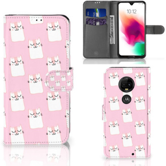 B2Ctelecom Motorola Moto G7 | G7 Plus Uniek Bookcase Hoesje Sleeping Cats