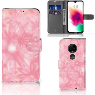 B2Ctelecom Motorola Moto G7 | G7 Plus Uniek Bookcase Hoesje Spring Flowers