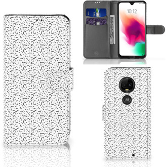 B2Ctelecom Motorola Moto G7 | G7 Plus Uniek Bookcase Hoesje Stripes Dots