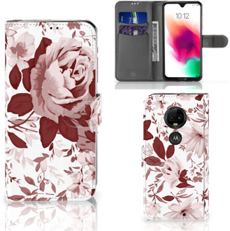 B2Ctelecom Motorola Moto G7 | G7 Plus Uniek Bookcase Hoesje Watercolor Flowers