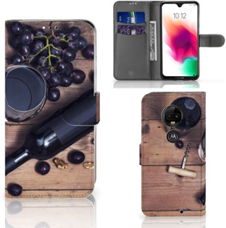 B2Ctelecom Motorola Moto G7 | G7 Plus Uniek Bookcase Hoesje Wijn