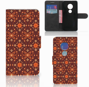 B2Ctelecom Motorola Moto G7 Play Book Case Hoesje Batik Brown