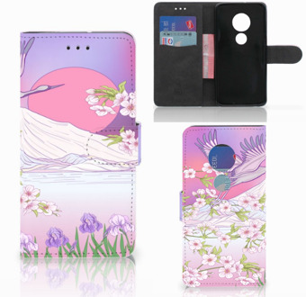 B2Ctelecom Motorola Moto G7 Play Book Case Hoesje Bird Flying