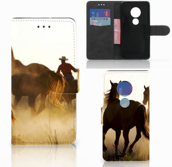 B2Ctelecom Motorola Moto G7 Play Book Case Hoesje Cowboy