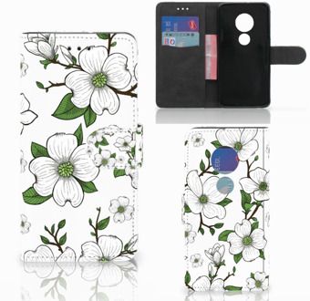 B2Ctelecom Motorola Moto G7 Play Book Case Hoesje Dogwood Flowers