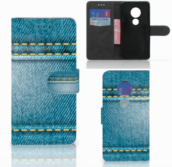 B2Ctelecom Motorola Moto G7 Play Book Case Hoesje Jeans