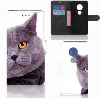 B2Ctelecom Motorola Moto G7 Play Book Case Hoesje Kat