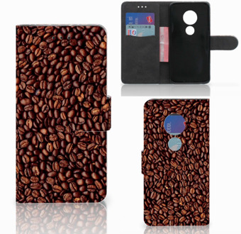 B2Ctelecom Motorola Moto G7 Play Book Case Hoesje Koffiebonen