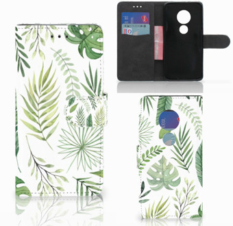 B2Ctelecom Motorola Moto G7 Play Book Case Hoesje Leaves