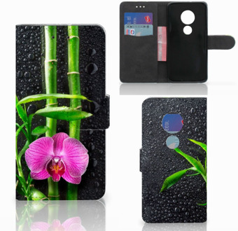 B2Ctelecom Motorola Moto G7 Play Book Case Hoesje Orchidee