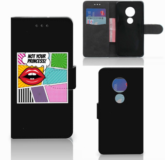 B2Ctelecom Motorola Moto G7 Play Book Case Hoesje Popart Princess