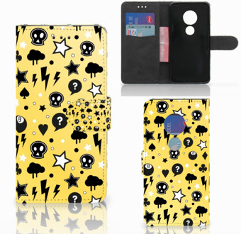 B2Ctelecom Motorola Moto G7 Play Book Case Hoesje Punk Yellow