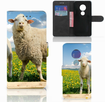 B2Ctelecom Motorola Moto G7 Play Book Case Hoesje Schaap en Lammetje