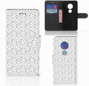 B2Ctelecom Motorola Moto G7 Play Book Case Hoesje Stripes Dots