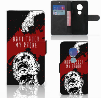 B2Ctelecom Motorola Moto G7 Play Book Case Hoesje Zombie Blood