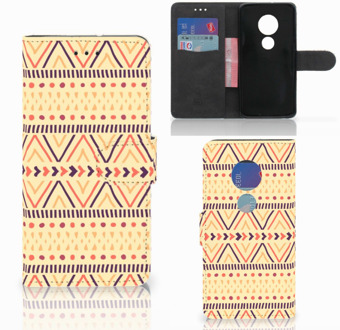 B2Ctelecom Motorola Moto G7 Play Bookcover hoesje Aztec Yellow