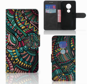 B2Ctelecom Motorola Moto G7 Play Bookcover hoesje Aztec