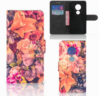 B2Ctelecom Motorola Moto G7 Play Bookcover hoesje Bosje Bloemen